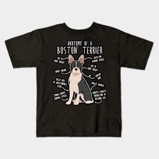 Boston Terrier Dog Anatomy Kids T-Shirt